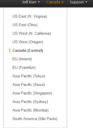 신규 AWS Canada (Central) 리전 공개! on 09 DEC 2016…